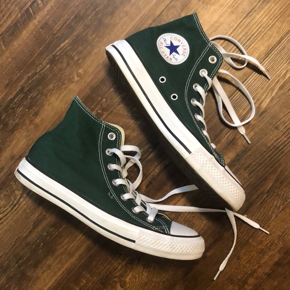 Green Converse High Tops